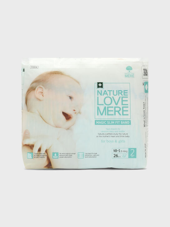 Подгузники ультратонкие MAGIC SLIM S 3-6 кг, 26 шт NATURE LOVE MERE , арт.  | Фото 1