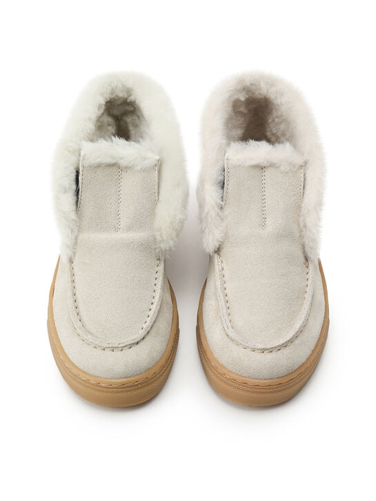 Ботинки низкие с меховой отделкой, белые Gallucci , арт.  | Фото 4