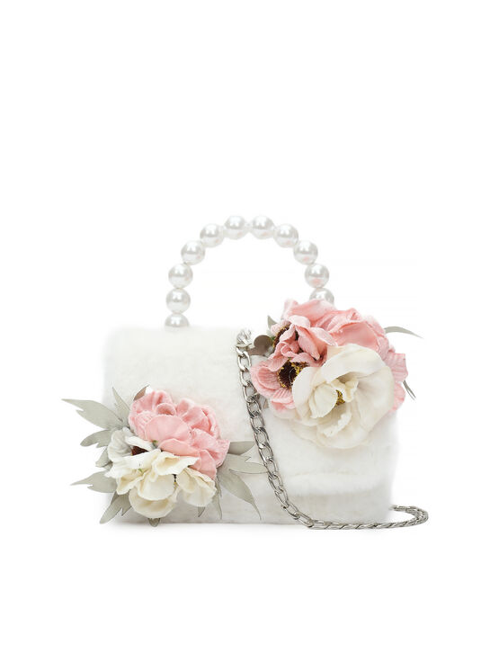 Сумка из эко-меха с цветочной аппликацией Monnalisa , арт.  | Фото 3