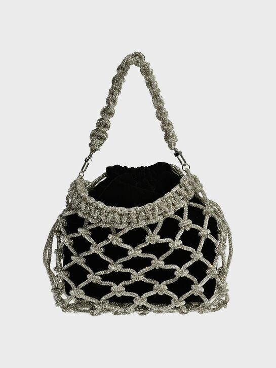Плетеная сумка с бархатным мешочком ALINE , арт.  | Фото 5
