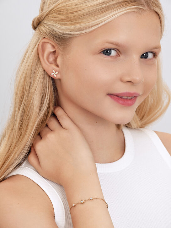 Серьги-пусеты, Маркизы, 585 золото  Sneak Peek , арт.  | Фото 2