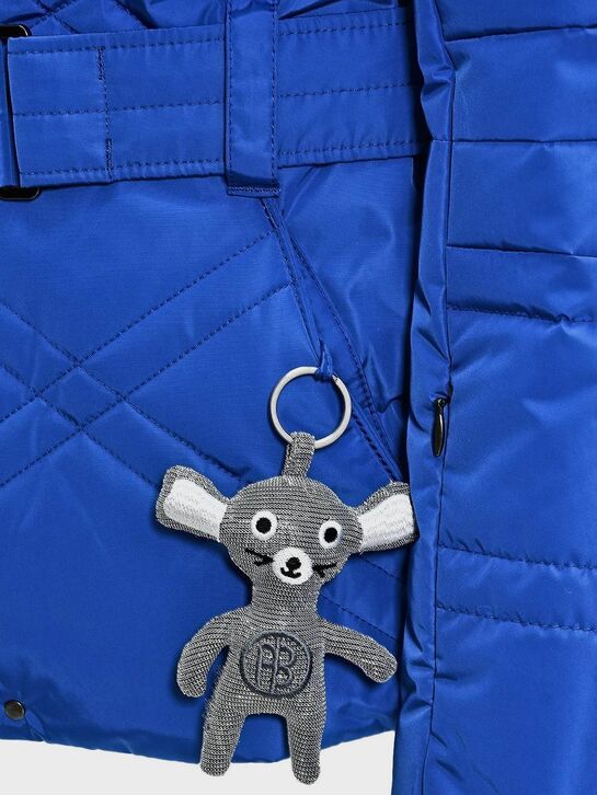 Стеганая куртка с меховой отделкой, синяя Poivre Blanc , арт.  | Фото 4