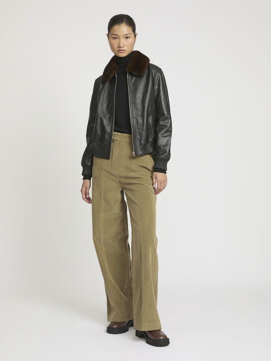 Куртка-бомбер с воротником из норки Yves Salomon , арт.  | Фото 8