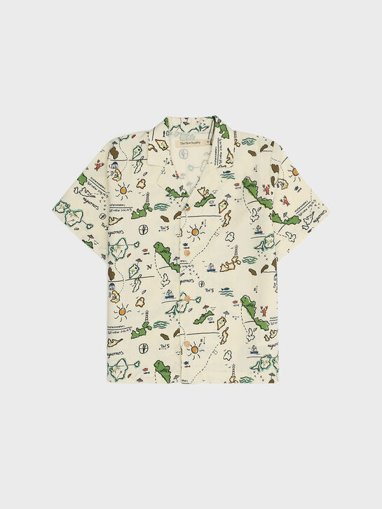 Рубашка с принтом &quot;карта&quot; The New Society , арт.  | Фото 1