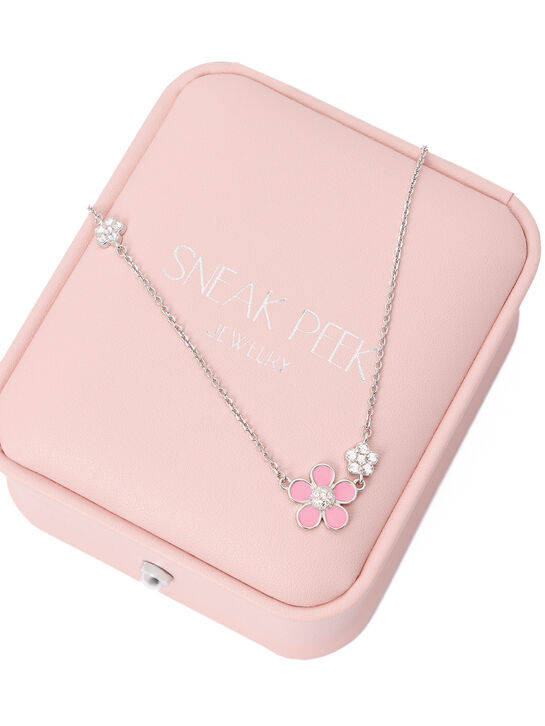 Колье Цветы с розовой эмалью Sneak Peek , арт.  | Фото 6