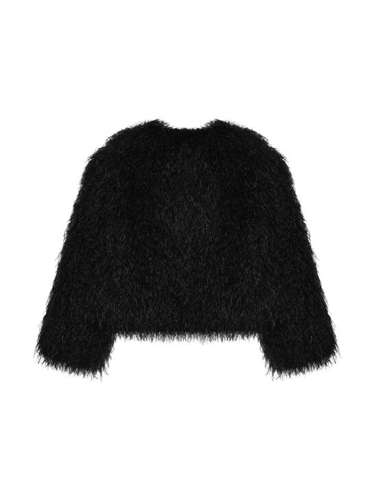 Шуба из эко-меха, черная Patrizia Pepe , арт.  | Фото 4