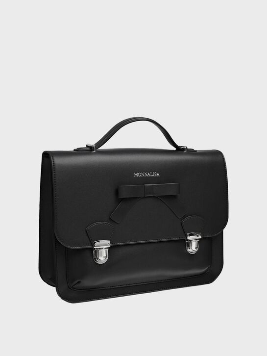 Портфель из эко-кожи, черный Monnalisa , арт.  | Фото 2