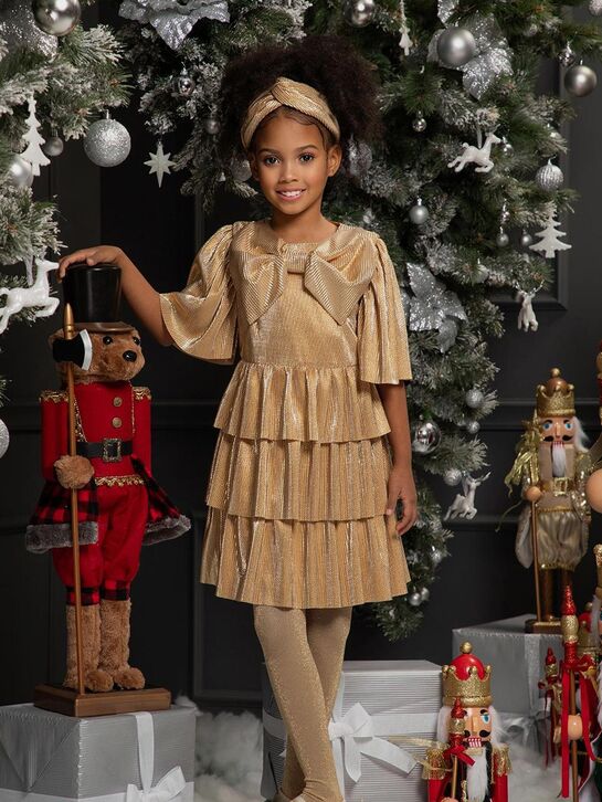 Плиссированное платье с бантом Eirene , арт.  | Фото 2