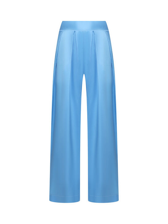 Брюки из голубого шелка Ermanno Scervino , арт.  | Фото 1