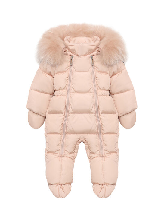 Комбинезон с меховой отделкой в тон, розовый IL Gufo , арт.  | Фото 1