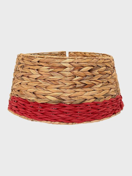 Корзина для елки разборная джутовая с красной полосой, коричневая, 26x58 см Luca Lighting , арт.  | Фото 1