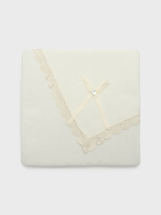 Плед кружевной отделкой, кремовый Paz Rodriguez , арт.  | Фото 1