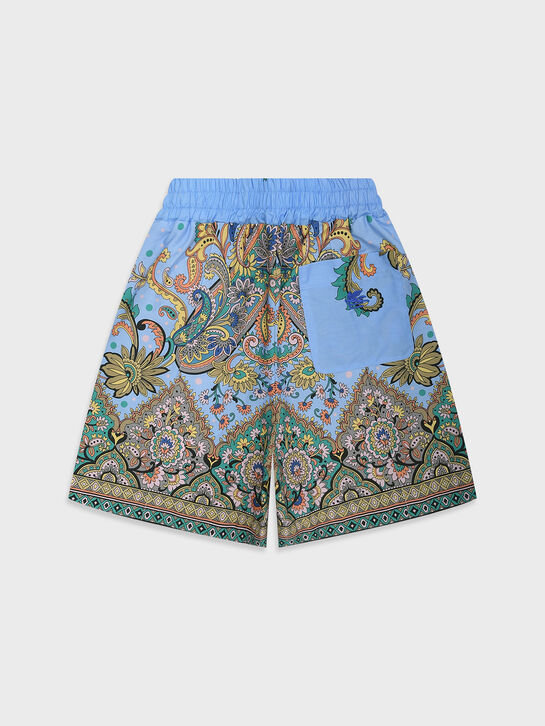 Шорты с разноцветными узорами, голубые Etro , арт.  | Фото 2
