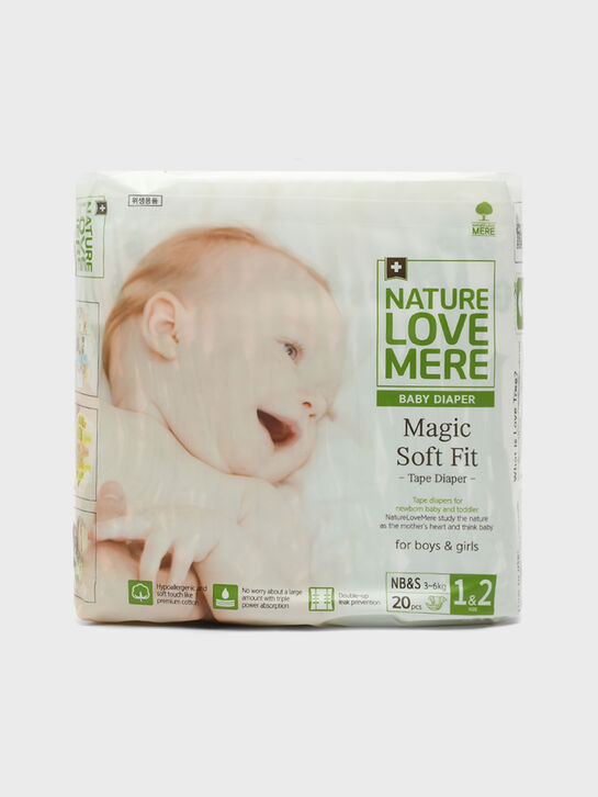 Подгузники супер мягкие MAGIC Soft, NB-S, 3-6 кг, 20 шт NATURE LOVE MERE , арт.  | Фото 1