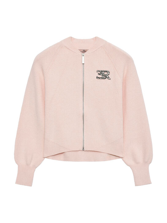 Кардиган с лого в стразах, розовый Ermanno Scervino , арт.  | Фото 1