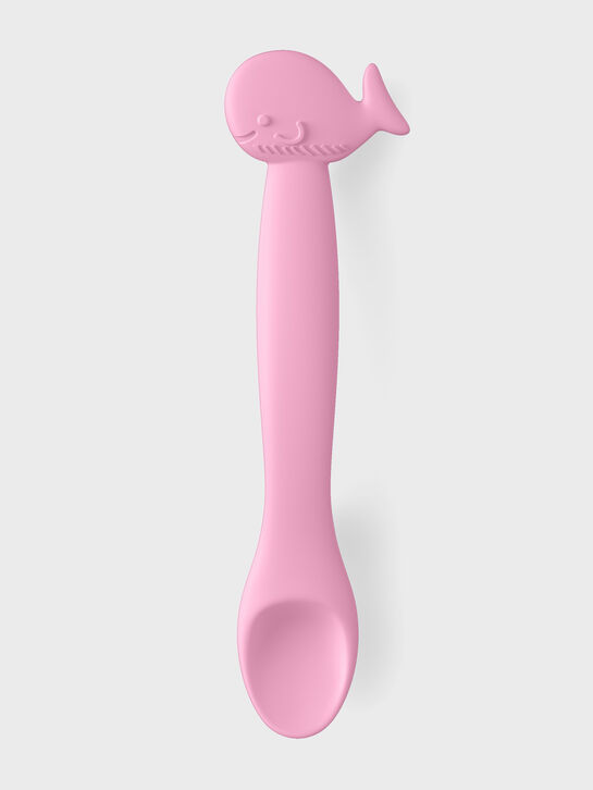 Силиконовая ложка для кормления от 4-х мес, розовая Suavinex , арт.  | Фото 1