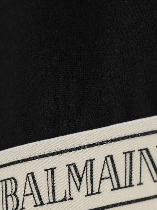 Свитшот укороченный с контрастной лентой Balmain , арт.  | Фото 3