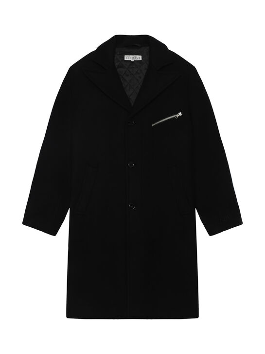 Пальто из шерсти, черное MM6 , арт.  | Фото 1