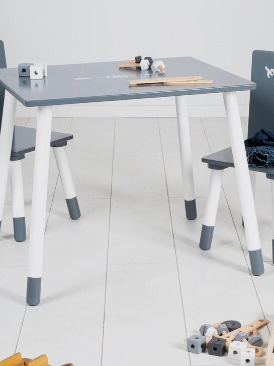 Комплект детской деревянной мебели Rock Star Baby: стол + 2 стульчика, серый/белый Roba , арт.  | Фото 2