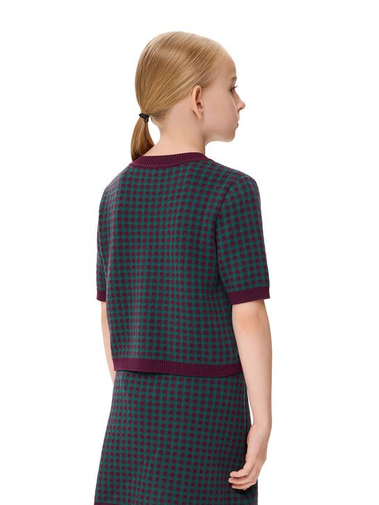 Жаккардовый джемпер с коротким рукавом KengLabel , арт.  | Фото 5