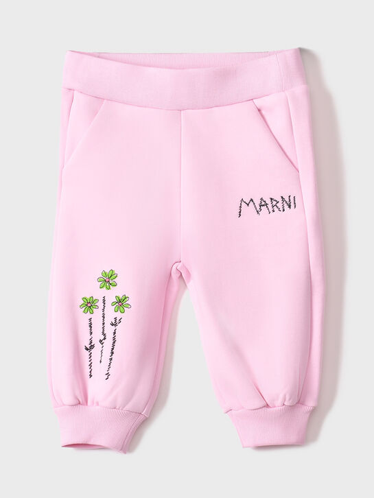 Спортивные брюки с цветочной вышивкой MARNI , арт.  | Фото 1