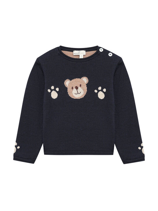 Джемпер, принт мишка и лапки Maglificio di Verona , арт.  | Фото 1