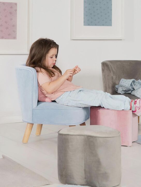 Детское велюровое кресло Lil Sofa, голубой Roba , арт.  | Фото 2