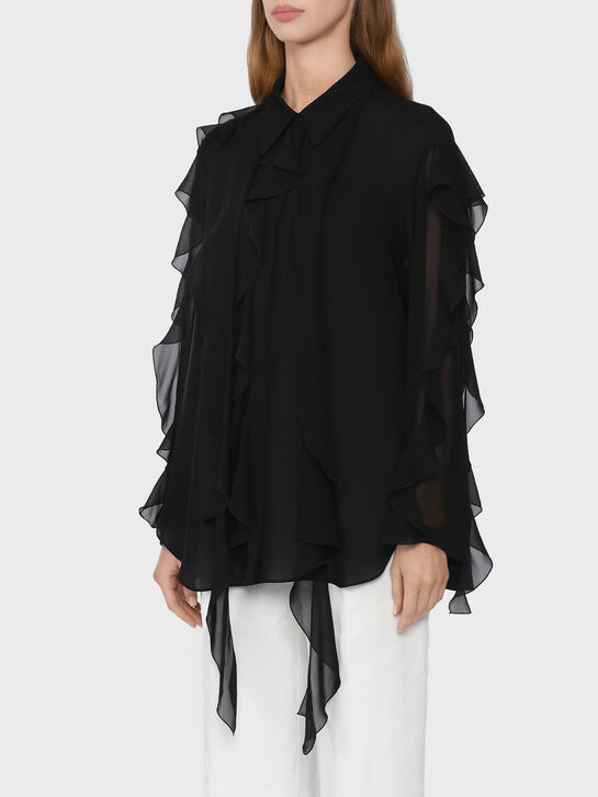 Блуза шифоновая, черная Dorothee Schumacher , арт.  | Фото 3