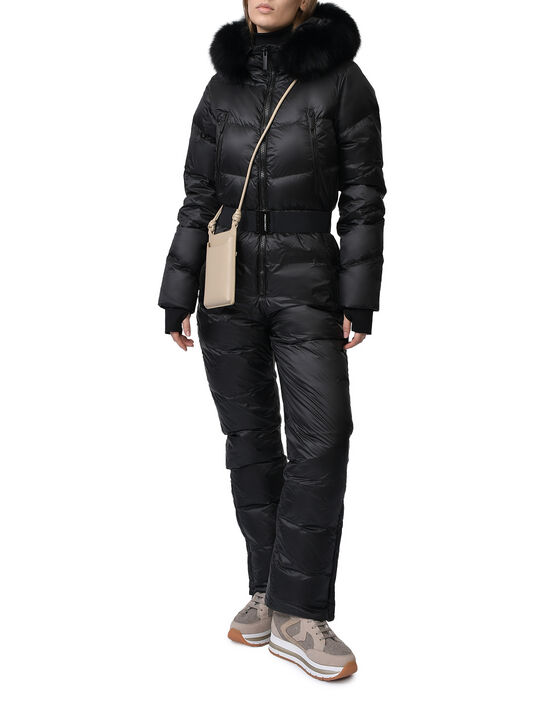 Комбинезон с меховой опушкой на капюшоне, черный Freedomday , арт.  | Фото 2