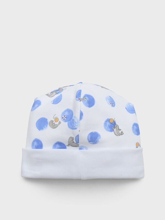 Комплект комбинезон+шапка, принт синие шары Monnalisa , арт.  | Фото 3