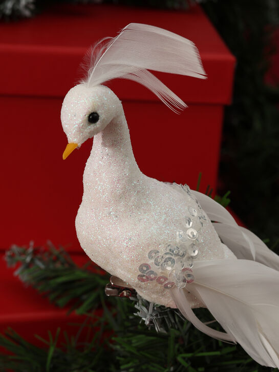 Декоративный белый Павлин с длинным хвостом, 41 см Goodwill , арт.  | Фото 4