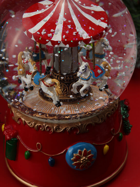 Шар &quot;Карусель с лошадьми&quot;, рождественская мелодия, 2,5х12,5х16,5см Musicboxworld , арт.  | Фото 4
