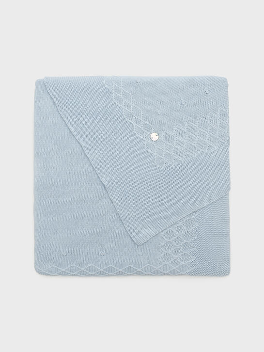 Плед вязаный, голубой Paz Rodriguez , арт.  | Фото 1