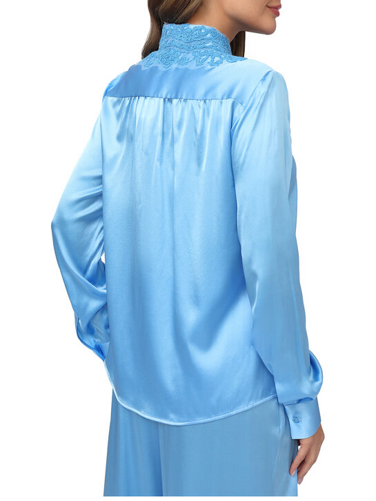 Рубашка из голубого шелка Ermanno Scervino , арт.  | Фото 4