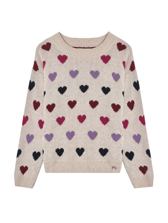 Джемпер c разноцветными сердечками The New Society , арт.  | Фото 1