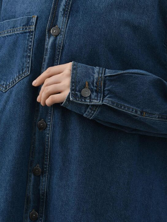 Джинсовая рубашка с карманом на груди ALINE , арт.  | Фото 10