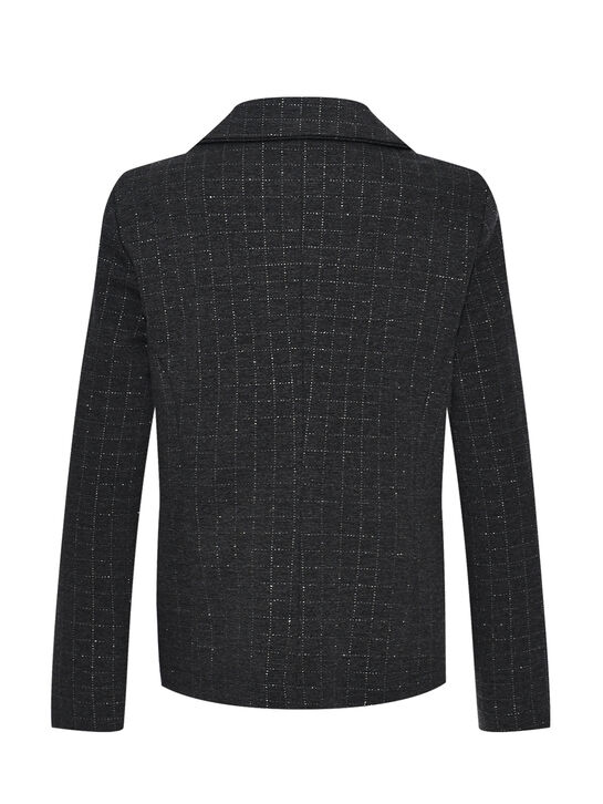 Пиджак в блестящую клетку, серый Monnalisa , арт.  | Фото 2