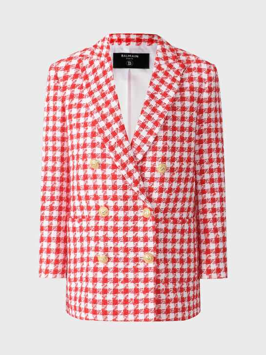 Пиджак двубортный в гусиную лапку Balmain , арт.  | Фото 1