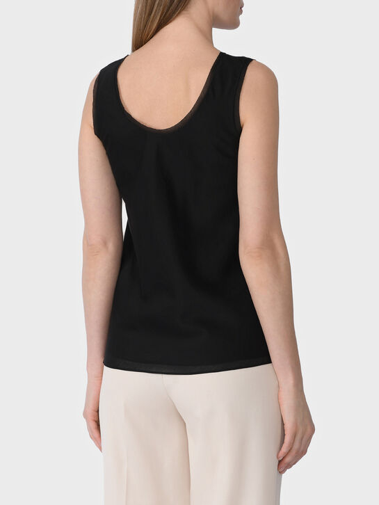 Топ черного цвета с широкими бретелями Flashin , арт.  | Фото 5