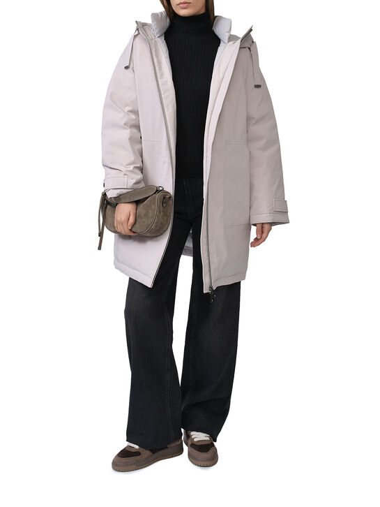 Пальто-пуховик, бежевое Diego M , арт.  | Фото 2