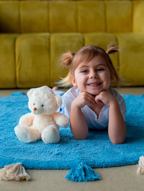Хлопковый ковер Colorful Blue d140 Lillaland , арт.  | Фото 6