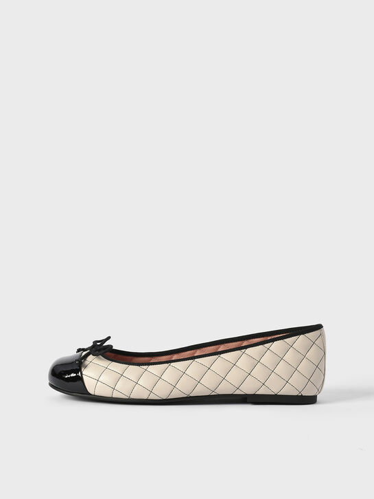 Балетки стеганые с черной отделкой Pretty Ballerinas , арт.  | Фото 1