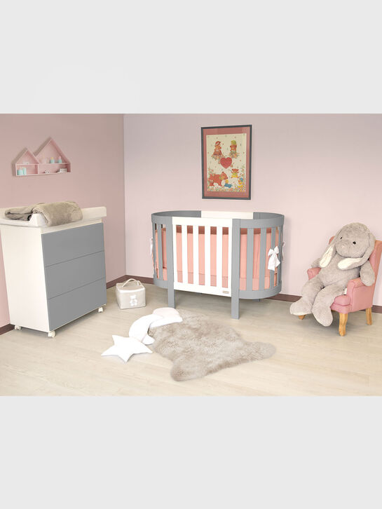 Кровать-трансформер Lunetta Ovale, белый/серый ITALBABY , арт.  | Фото 6