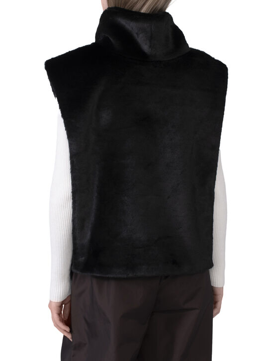 Манишка из эко-меха, черная Flashin , арт.  | Фото 4