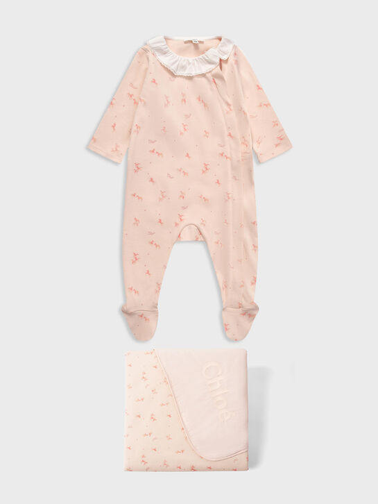 Комплект: комбинезон и одеяло с принтом &quot;лошадки&quot; Chloe , арт.  | Фото 1