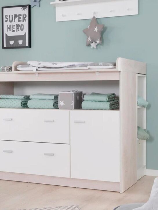 Пеленальный комод Julia, белый/выбеленный дуб Roba , арт.  | Фото 3