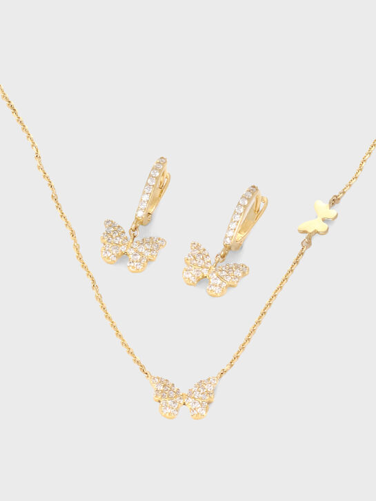 Серьги &quot;Бабочки&quot;, золото 585 Sneak Peek , арт.  | Фото 4