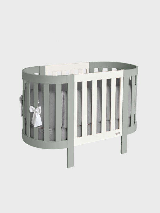Кровать-трансформер Lunetta Ovale, белый/серый ITALBABY , арт.  | Фото 1