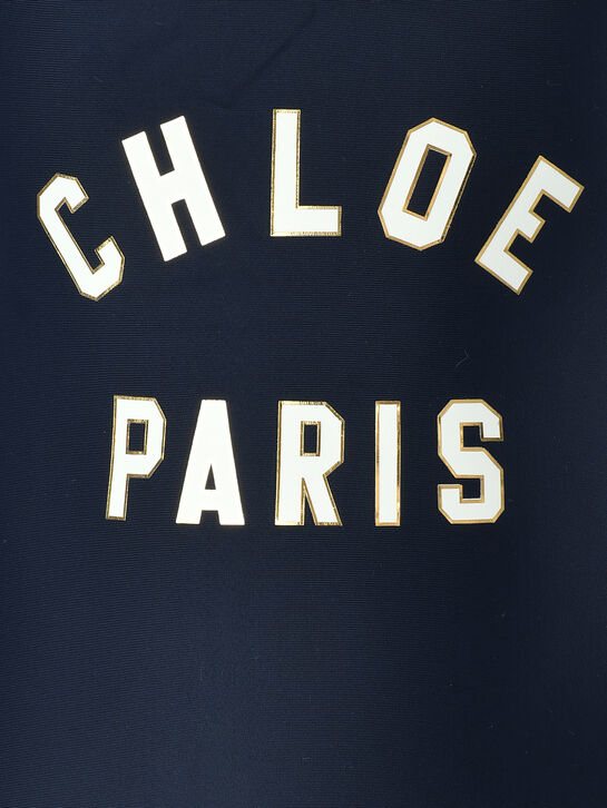 Купальник с белым лого, темно-синий Chloe , арт.  | Фото 3