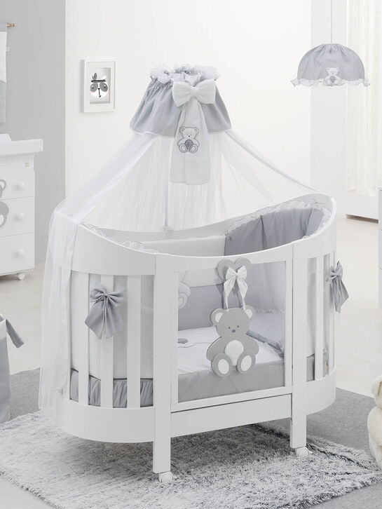 Кровать Peluche Ovale, белый/серый ITALBABY , арт.  | Фото 2